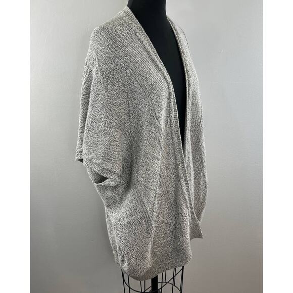 Aritzia COMMUNITY Gray Heather Open Chunky Knit Dolman Cardigan Sweater XS / S - Picture 3 of 8